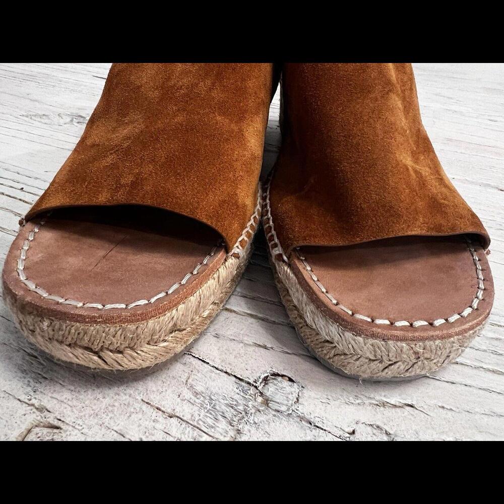Rag & Bone Viv espadrille Suede Wedge Sandals Size 37.5 USA Size 7.5 - Picture 11 of 12